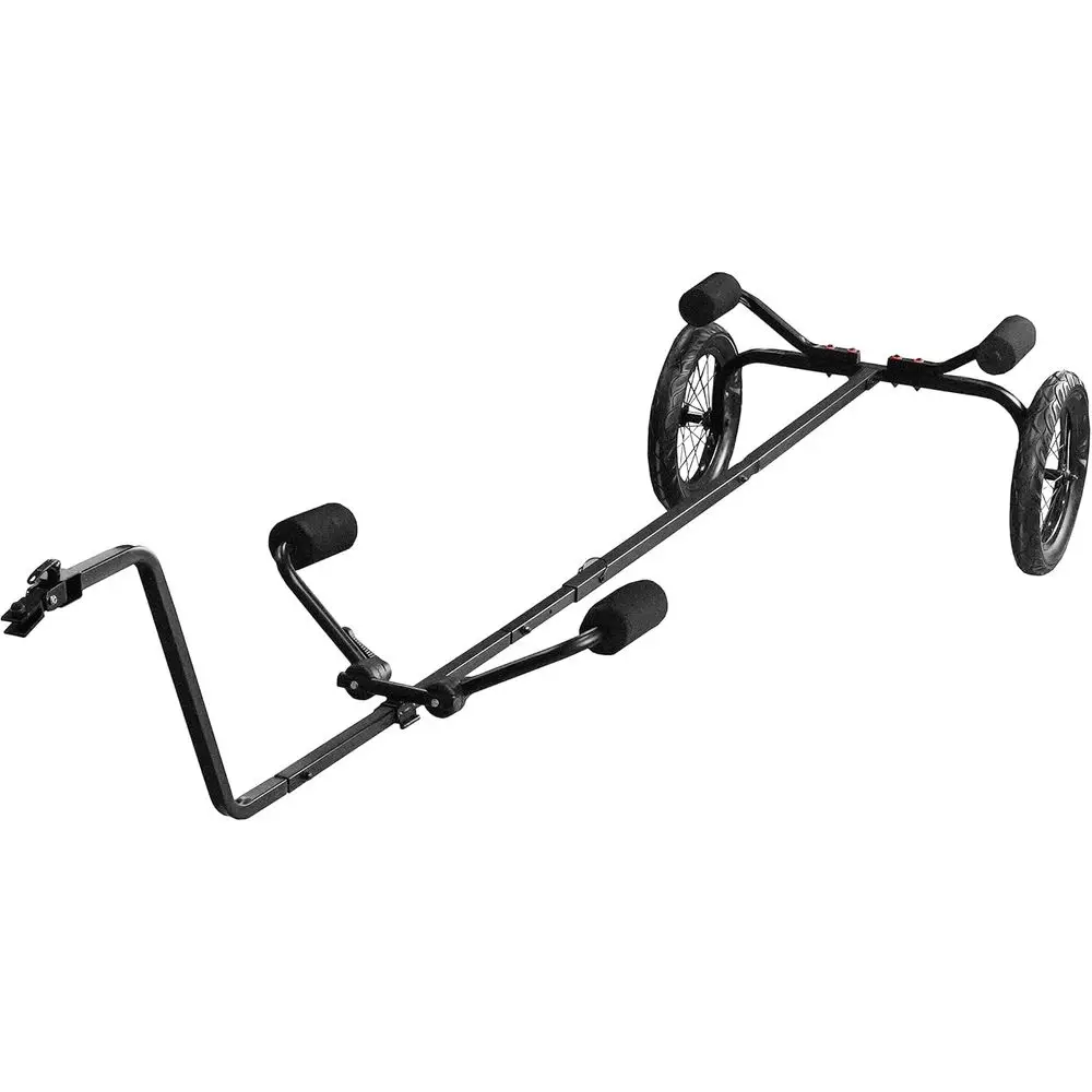 Heavy-Duty Folding Bike Trailer with 300lbs Capacity, Adjustable Steel Frame, Padded Points, 16x3 Tires for All Terrains