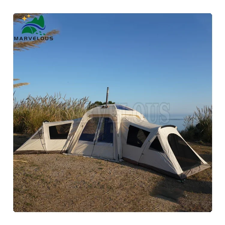 Custom 300D Polyester Ultra Light Fully 8-10 Person Outdoor Dome Camping Tents