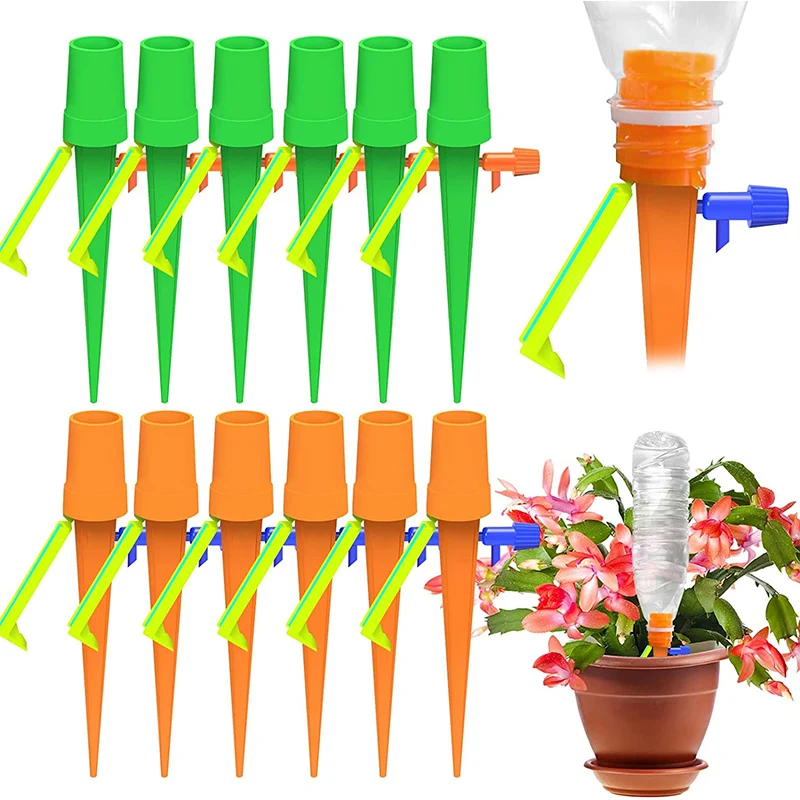 

1/4/6/12/18pcs Auto Drip Irrigation Watering System Dripper Spike Kits Garden Household Plant Flower Automatic Waterer Tools