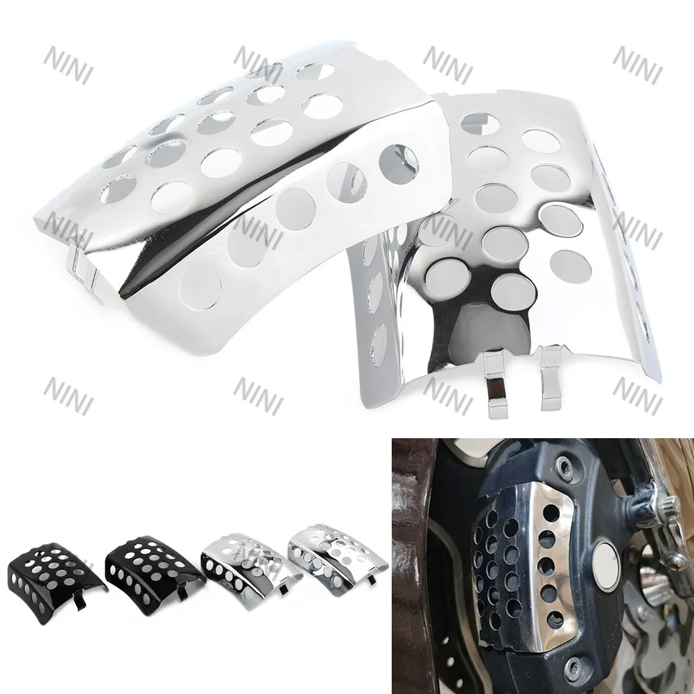 

1Pair Motorcycle For Harley Davision CVO Road Electra Glide Touring 2008-2021 Black/Chrome Caliper Screen Insert Guard Cover