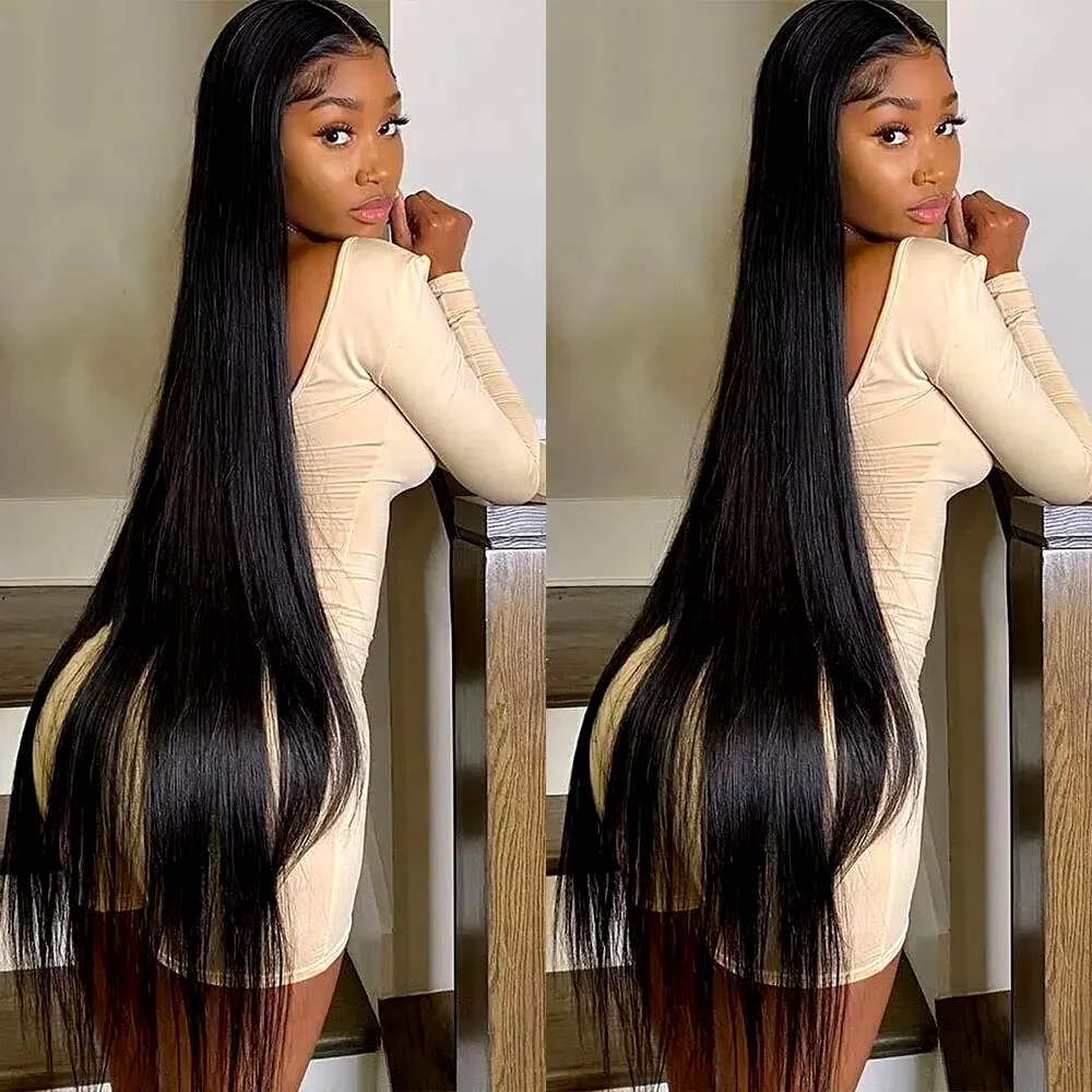 Transparent 13x4 13x6 Lace Front Human Hair Wigs Brazilian 360 Straight Lace Frontal For Women PrePlucked 6x4 5x5 Closure Wig