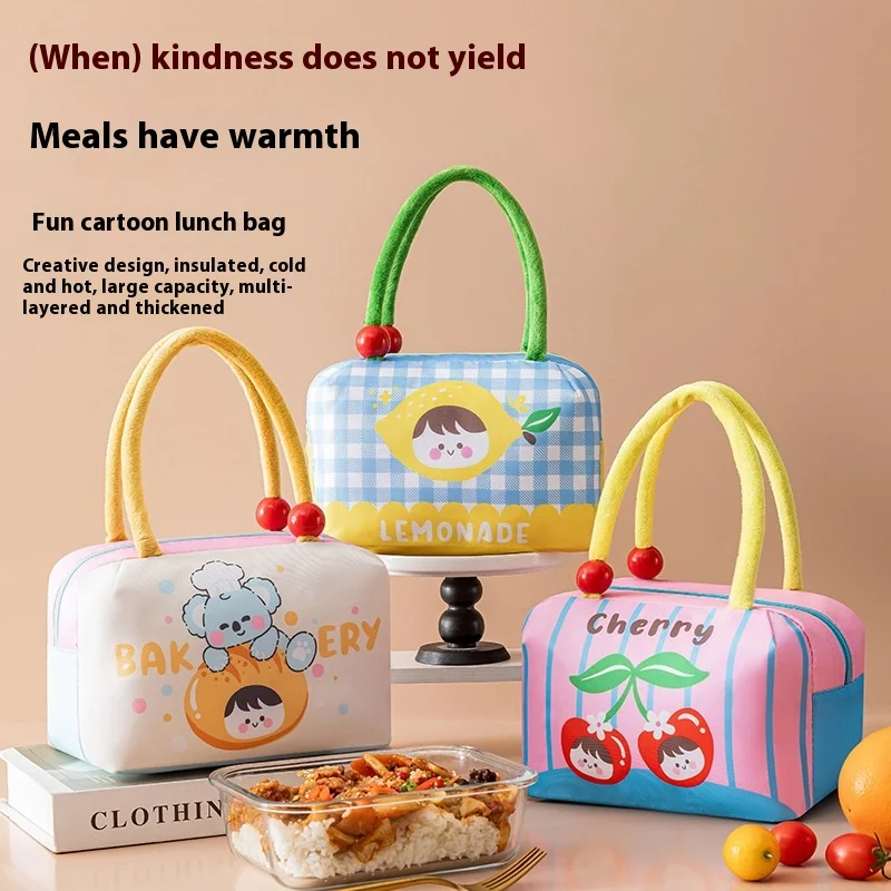 

Large Insulated Thermal Tote for Work/School, Thickened Leakproof Food Carrier with Handle Portable Ice Cooler Pouch