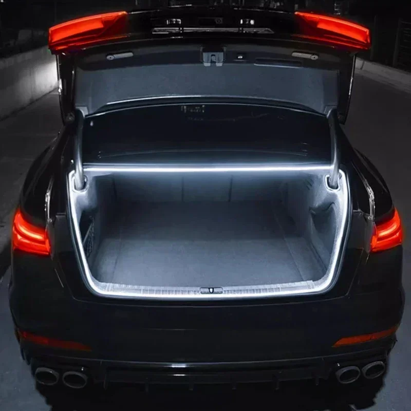 For Audi  A4 A6 2017 2018 2019 2020 2021 2022 2024 3M 12vCar Trunk Light Ambient Decorative Atmosphere Lamp Led Flexible Strip