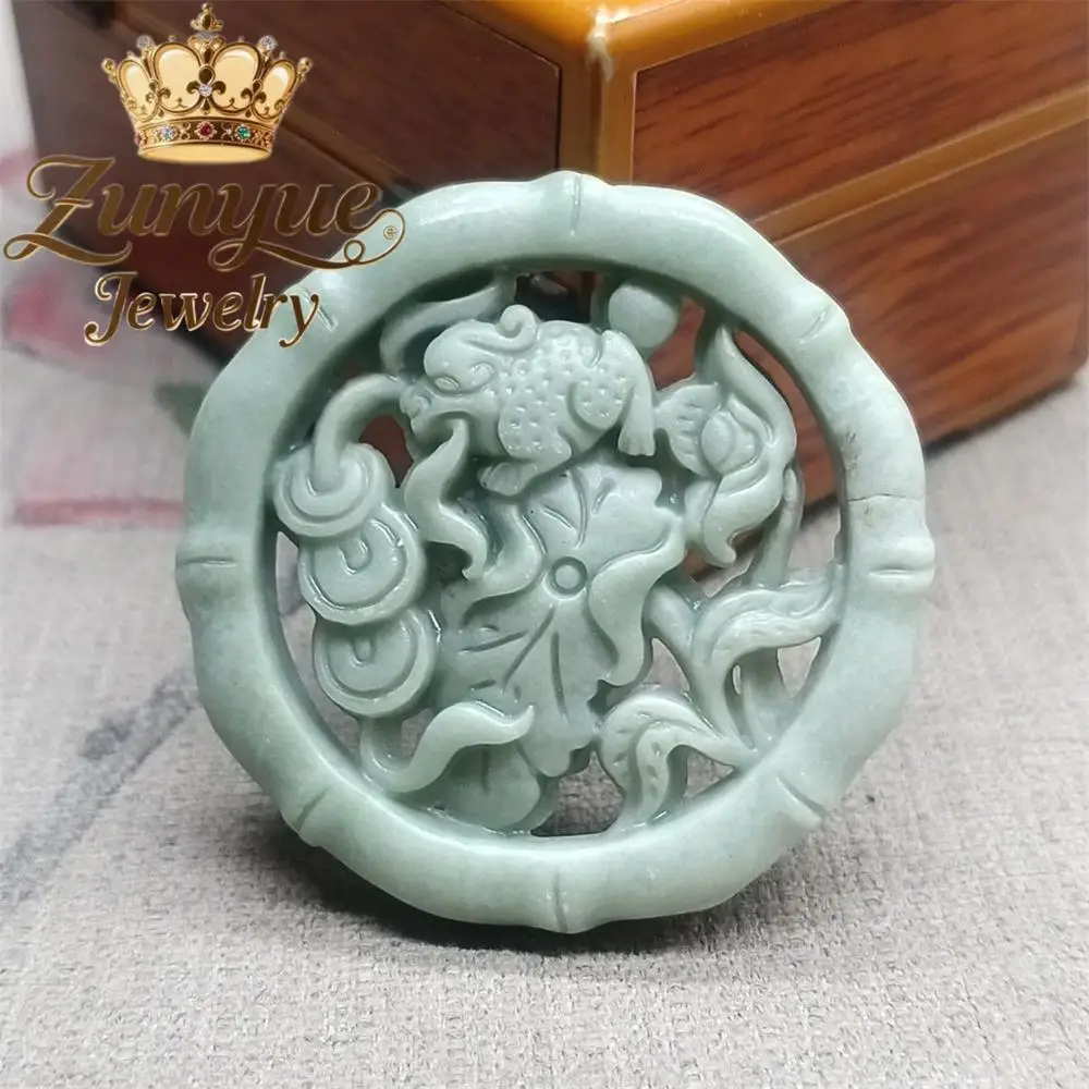 

Natural Double-Sided Jade Pendants Best Selling Handicraft Fashion Fine Jewelry Exquisite Elegant Charms High-grade Holiday Gift
