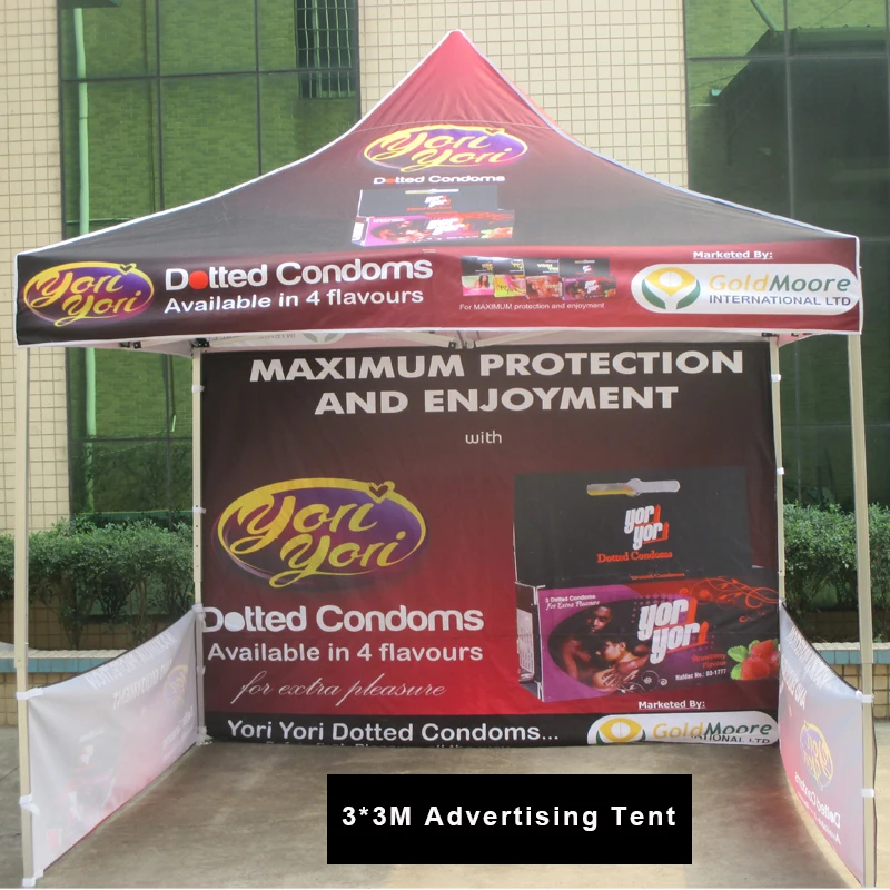 3*3 Meters Outdoor Advertising Tent Customized Logo Customized Color Promotion Event Tents For Ceremony Sun Shading And Business