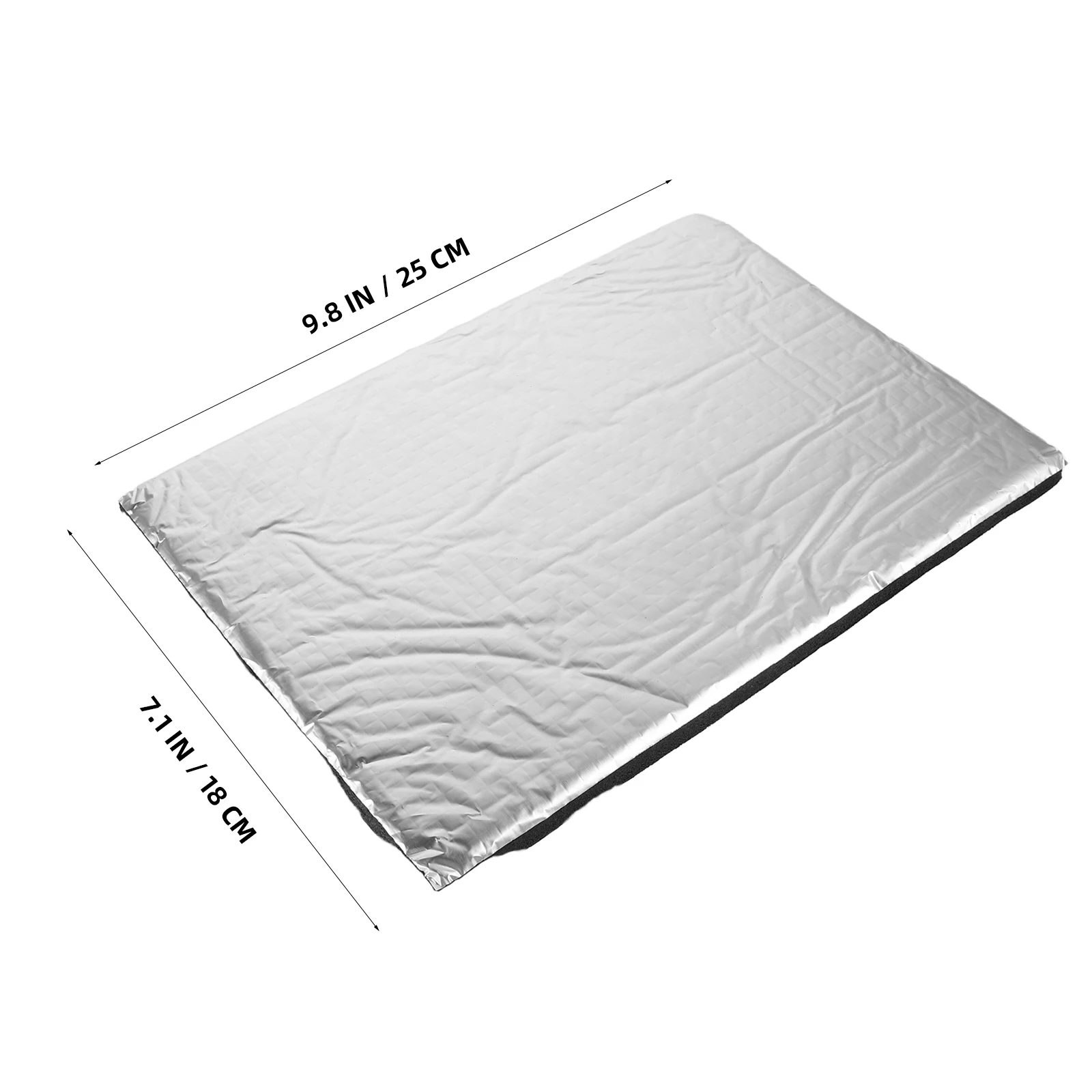 

50pcs Silver Car Thermal Insulation Pads 25x18cmx5mm Soundproof Material Hood Damping Pad Heat Blocker Home Office Use