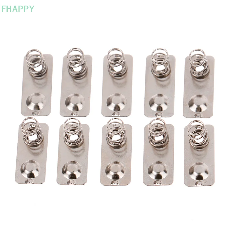 20pcs/ 21x9mm - + Replacement Metal Batteries Spring Contact Plate Silver Unidirectional Slot For AAA Battery Case