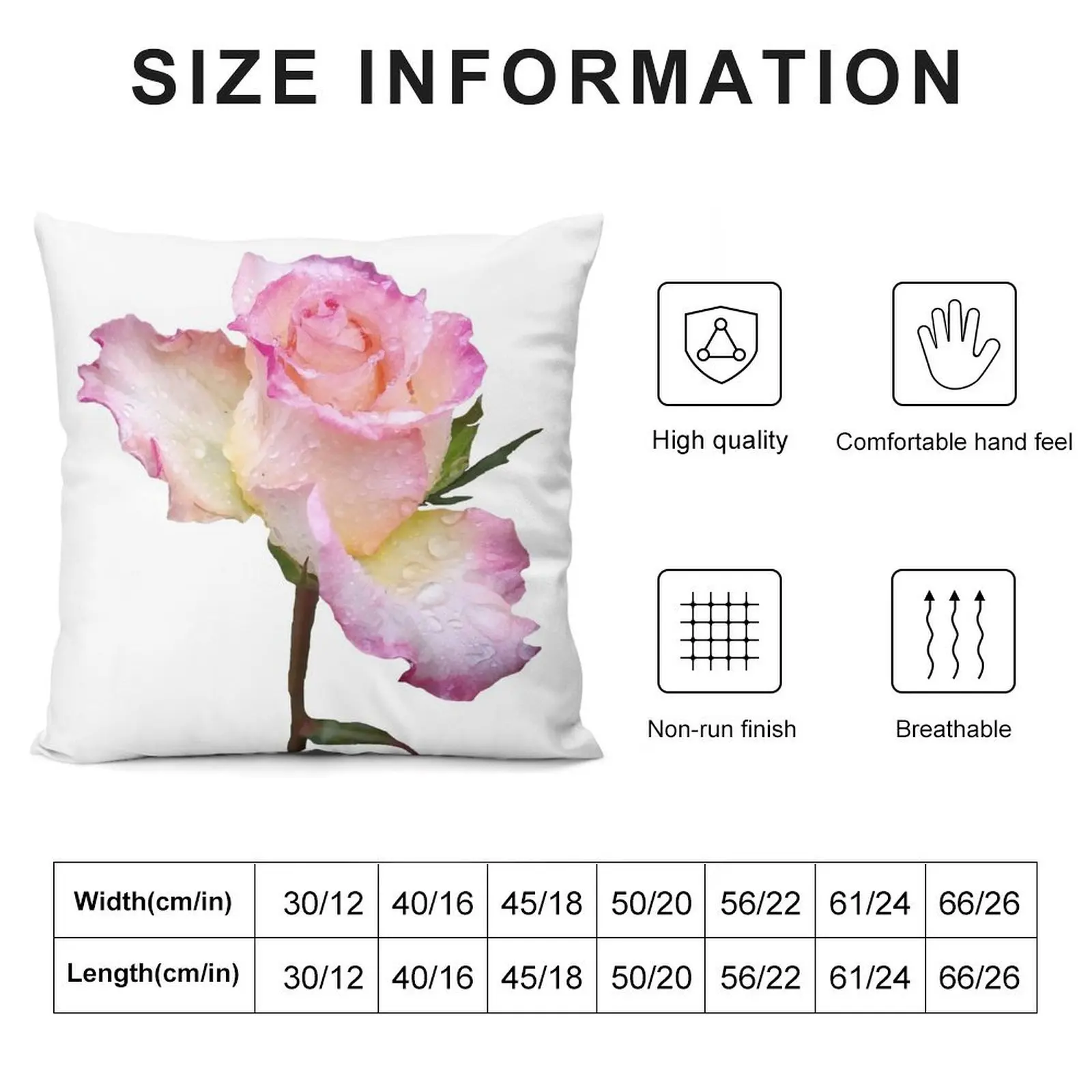 pink rose with the first raindrops of the day Throw Pillow Decorative Cushions For Living Room Pillow Covers Decorative pillow