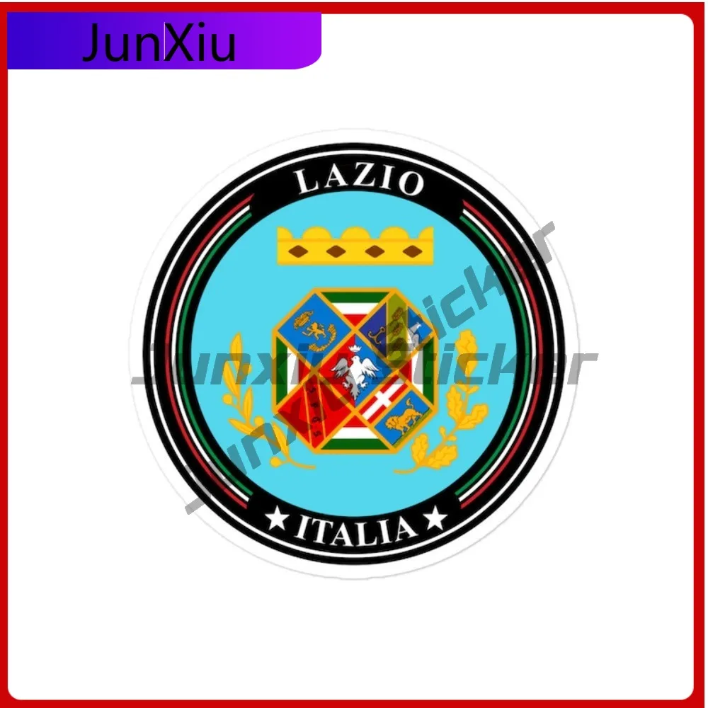 

Lazio Italy Flag Modern Trendy Strong Adhesive Stickers Waterproof Vinyl Decal for Car Door and Fender Fade Resistant