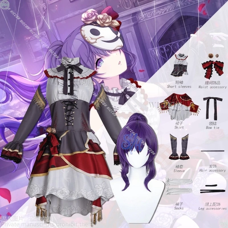 

Asahina Mafuyu Косплей Костюм Аниме Игровой Проект Sekai Классический Винтаж Готическая Лолита Кукла Стиль Кружевное Платье Парик Хэллоуин Вечеринка