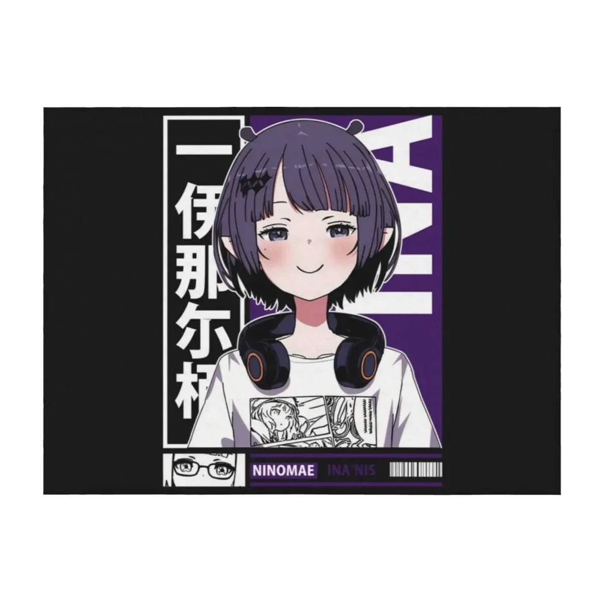 

Ninomae Inanis Ina Smug Throw Blanket Tourist christmas decoration decorative Cute Plaid Blankets