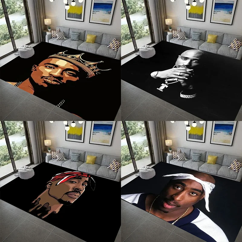 T-Tupac 2pac carpet Non -slip carpet for Living Room Kitchen Bathroom Rug ,Kids Bedroom Mats Home Decor