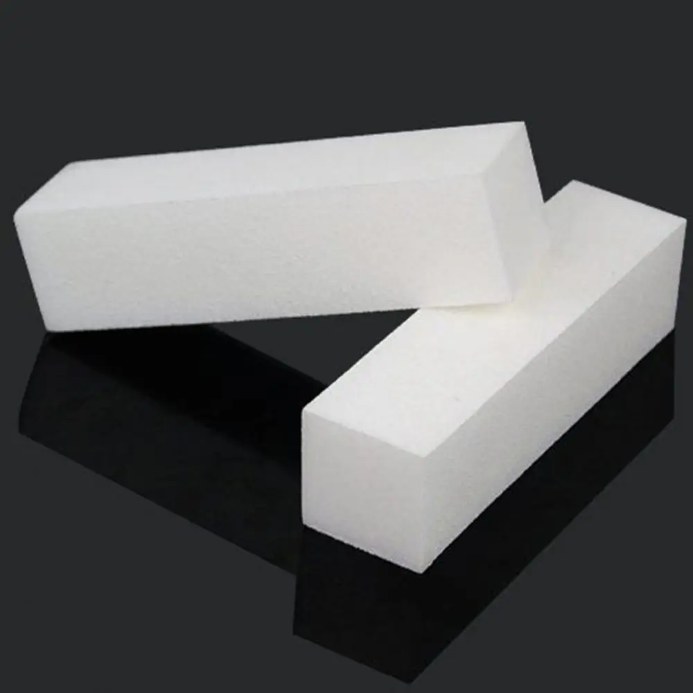 White Nail Art Buffers Sanding Block Buffing Grinding Polishing Block Sanding Sponge Nail File Buffer Block for Nail Polish