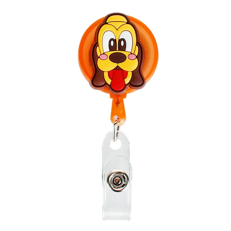 Winnie the Pooh Piglet Goofy ID Card Holder Scalable Toggle Clip Employee Card Doctor Nurse Chest Card Student Bus Card Holder