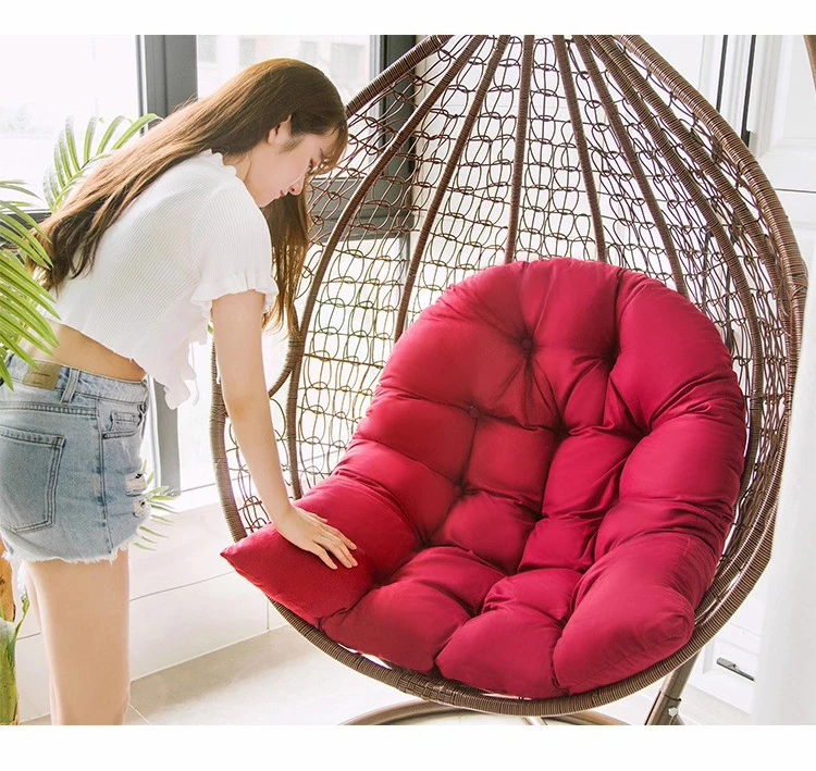 Swing Hanging Basket Seat Thicken Nest Cushion Egg Chair Pad Sofa Backrest Garden Balcony Rocking Chair Silla Cushion（No Chair）