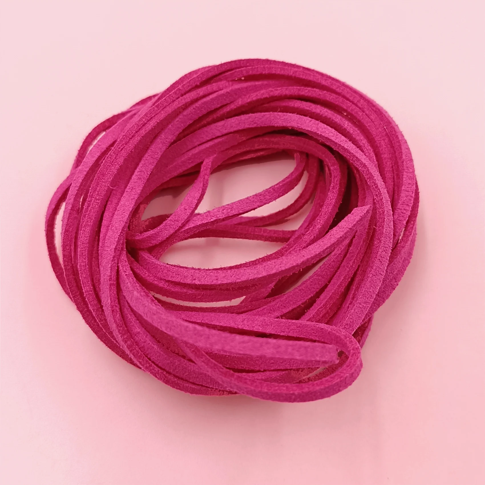 4.5M/bag 1.5mm Suede Velvet Flat Faux Leather Cord DIY String Rope Thread Jewelry Making