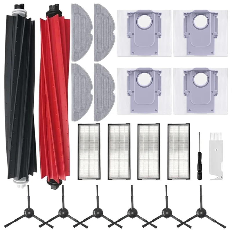 

ABBZ-For Roborock S8 Pro Ultra Vacuum Cleaner Main Side Brush Hepa Filter Mop Cloth Dust Bags Parts Accessories
