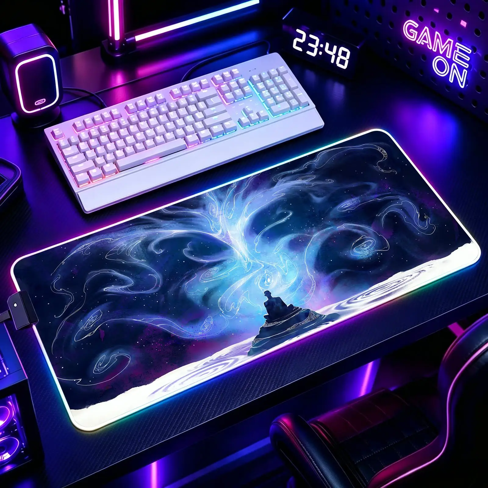 Mouse Pad RGB Color Changing Gaming Mouse Pad, Stitched Edges, XXL Large Keyboard Desk Mat hot game Avowed