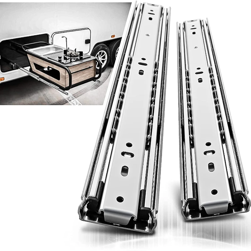 

Heavy Duty Drawer Slide,Without Lock Drawer Slides for Cabinets Goods Shelf,High Load Capacity Furniture Hardware Fittings