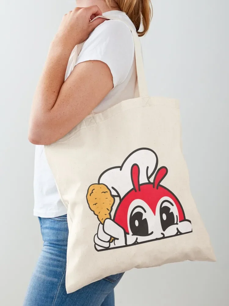 

JOLLIBEE PEEKING CUTE CHICKEN JOY FILIPINO Tote Bag shoping bag custom bags Canvas bag for women shopping cart bags