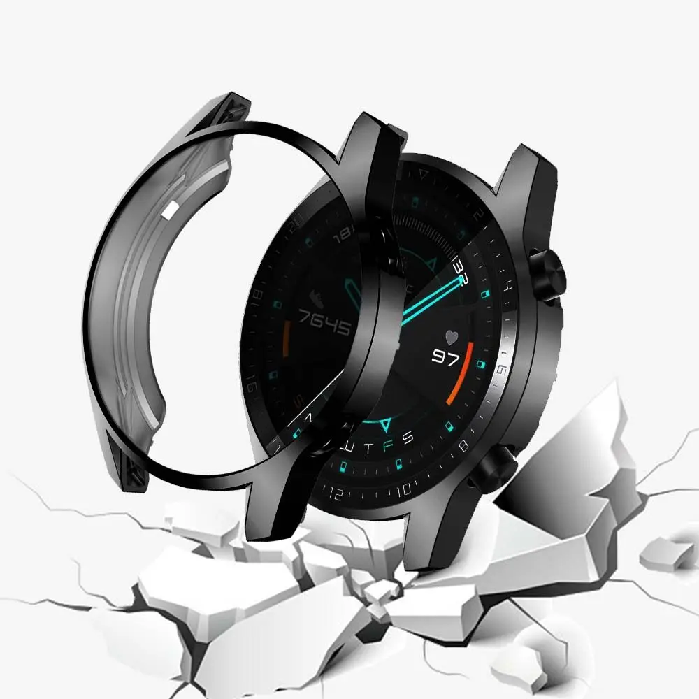 Accessories Clear TPU Case Watch Frame Cover For Huawei watch gt 2 Case Full Protective Case Cover Smart Watch Protector
