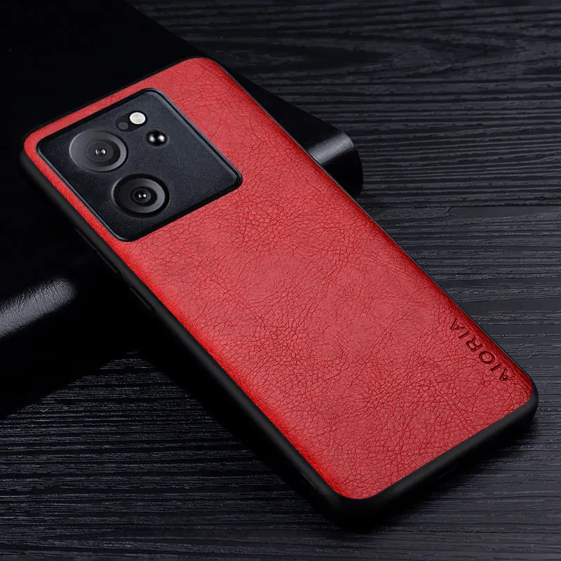 Leather Case For Xiaomi 13T Pro 5G Premium Business Style Retro Litchi Pattern Back Cover for xiaomi 13t pro phone case