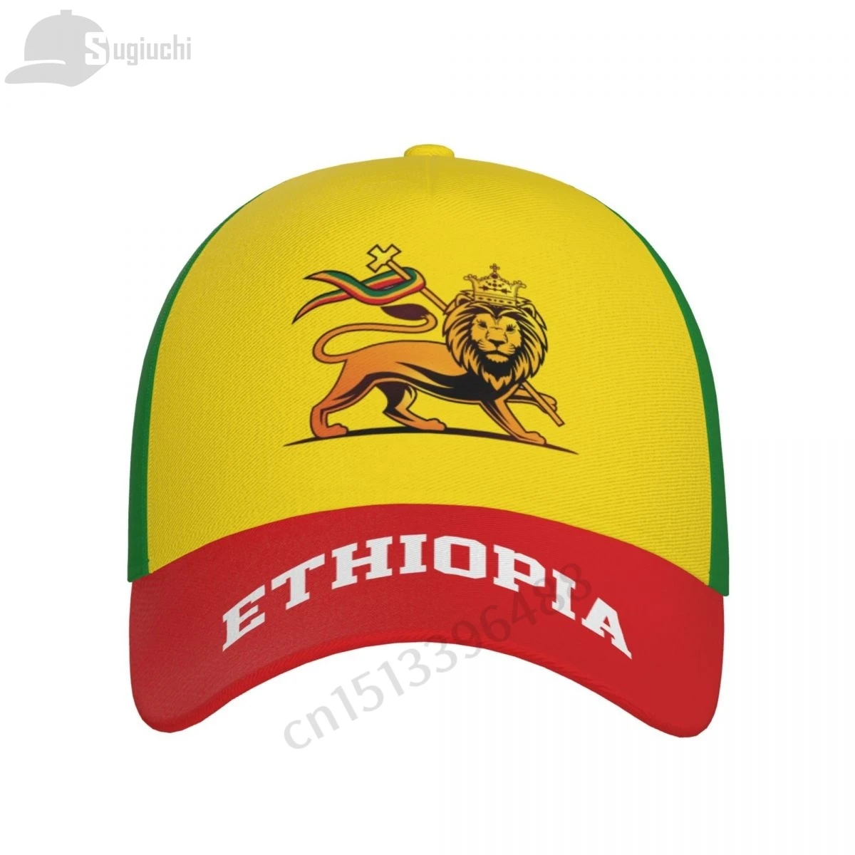 

2025 Ethiopia Lion 3D Soccer Hats Sun Baseball Cap Breathable Adjustable Men Women Outdoor Fishing Hat