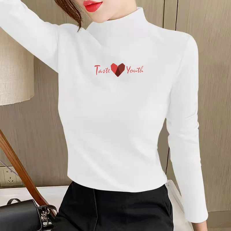 High-End Korean Goods T-Shirt Guangdong Guangzhou Thirteenth Factory Women's Fashion Autumn Clothes Commute Style Slim Fit