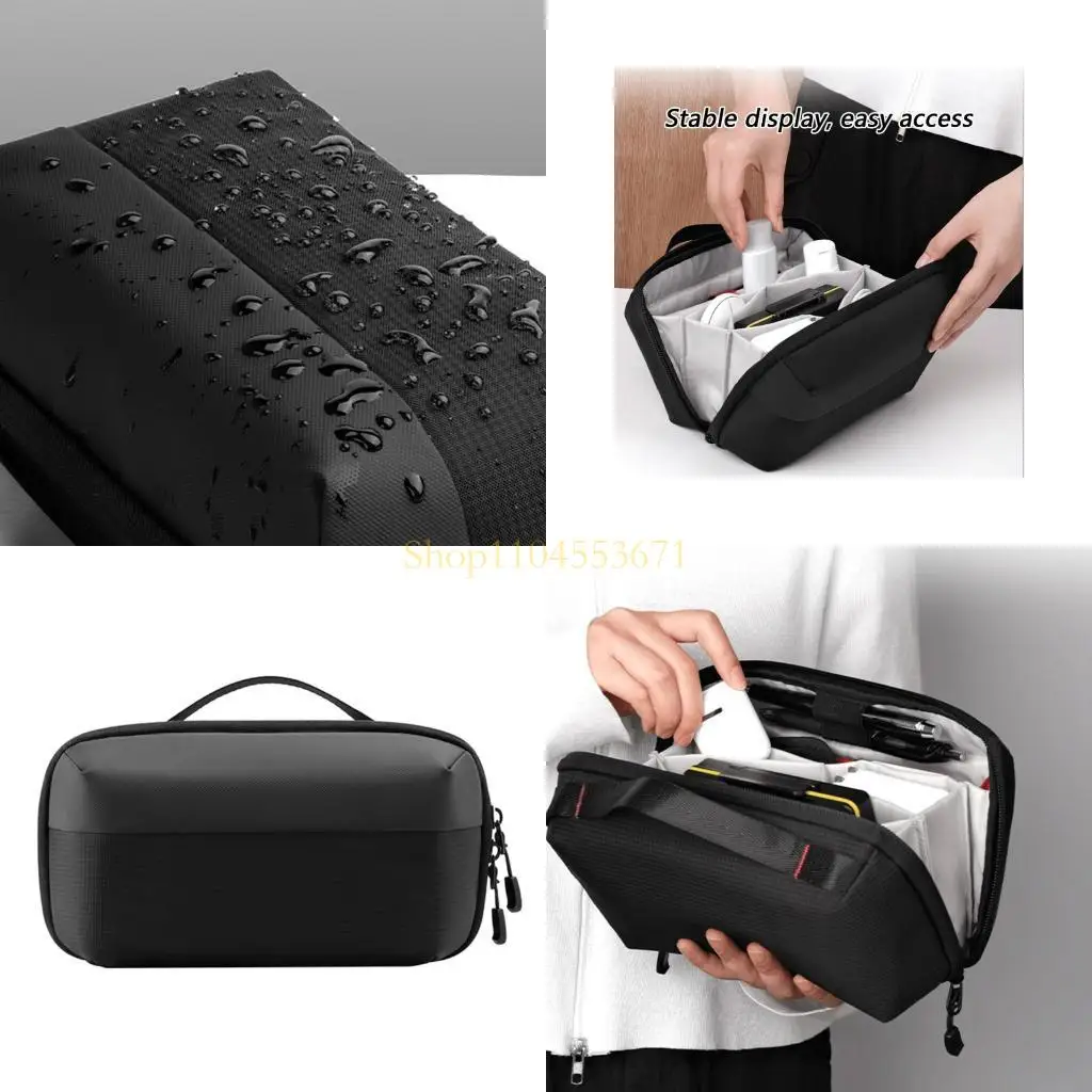 best-seller-stylish-nylon-utility-with-double-zippers-and-cushioned-interior-to-secure-transport-charging-cords-adapters