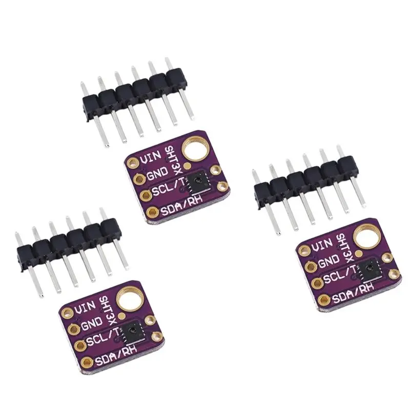

B50B-SHT31-D Temperature Humidity Sensor Module 2.4- 5.5V I2C IIC Digital Sensor Board 3Pcs High-Accuracy Probe