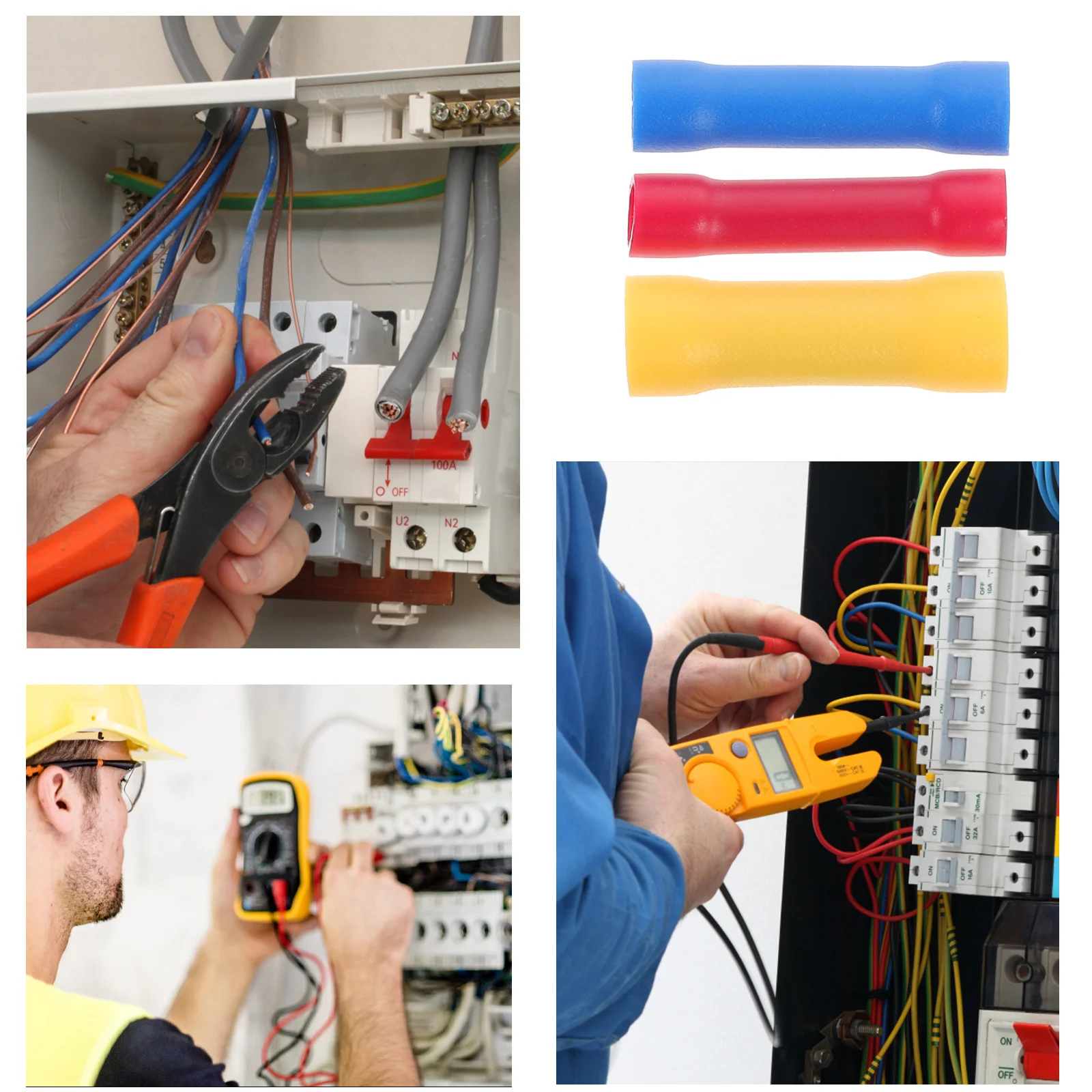 120 قطعة بعقب لصق طقم توصيل الحرارة يتقلص معزول كتل طرفية سلك تجعيد موصلات الأسلاك الكهربائية بعقب محطة كتلة