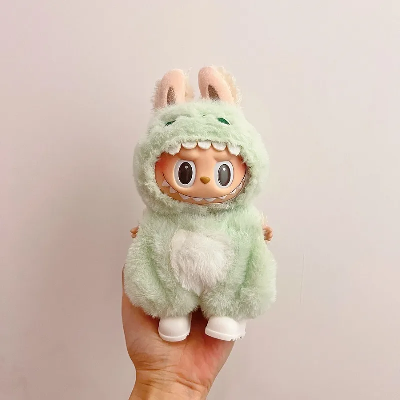 Only clothes are suitable for labubu baby clothes, one, two and three generations of 17cm pendants, plush toy clothes set.