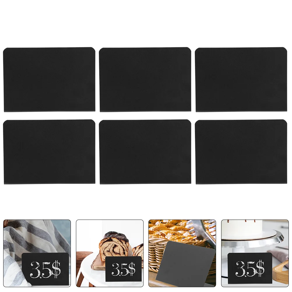 12 pièces petit tableau noir signe tableaux pour Restaurant Dessert Mini tableaux noirs signes d'affichage Pvc multifonctionnel