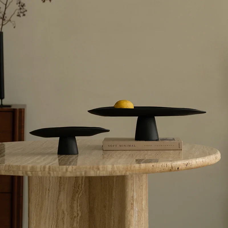 

Resin Dry Fruit Tray Dessert Trays High Leg Fruit Plate Cake Trays Creative Snack Storage Tray Decorative Household Products