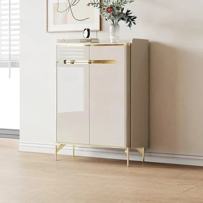 

Роскошные шкафы для обуви в кремовом стиле, органайзер, шкаф, современные шкафы для обуви для гостиной, экономия места, мебель для дома Scarpiera LLSC