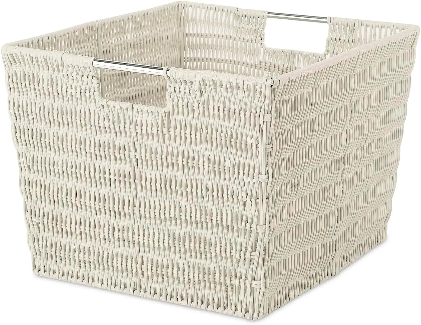 Large Wicker Storage Baskets for Home Organization, Latte Color, Durable and Stylish