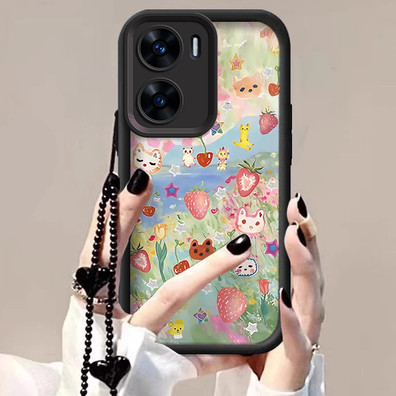 

A57 Animal party Sky Eye Bracele Чехол для телефона для OPPO A78 A83 A60 A18 A54 A94 A3 A53 A74 A55 A1Pro A95 A93 A57 A58 A98 A72 Cover