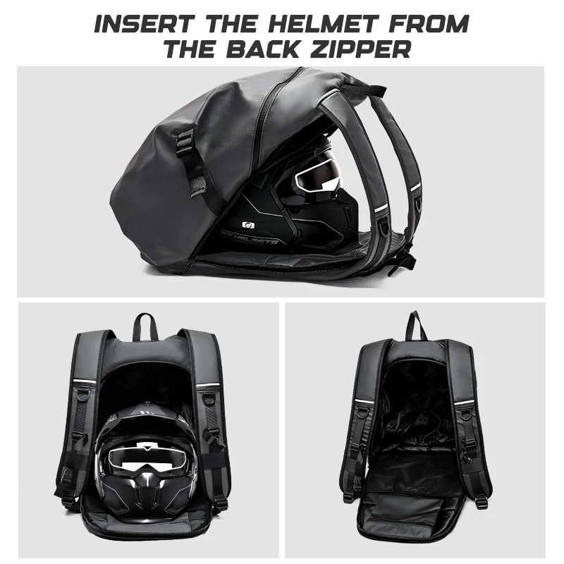 Motorcycle Backpack New Classic Motorcycle Helmet Bag Waterproof Backpack Saddle Bag Multi-functional Luggage Bicycle Travel Bag