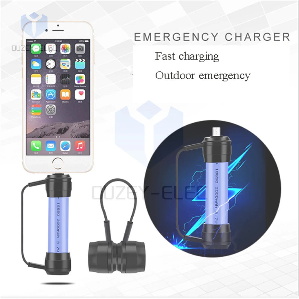 Mini Portable Battery Charger Magnetic Emergency Charger Power Bank Micro USB With Type-C For Apple/ Samsung/ Xiaomi/ Huawei