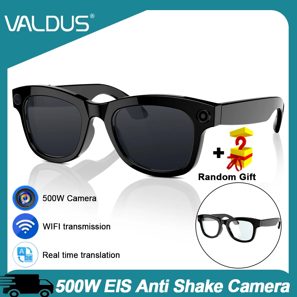 

VALDUS Новые умные очки M01 с HD-камерой Ai Chat GPT WIFI Transmission ENC Наушники Передача Мужчины Женщины Bluetooth Солнцезащитные очки