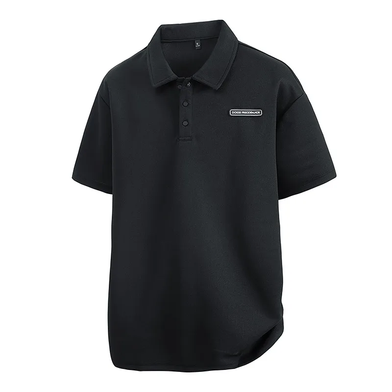 

BROWON 2025 Business Polo Shirt Men Summer Half Sleeve Solid Color Breathable Office Wear Regular Fit Mens Tops Tees
