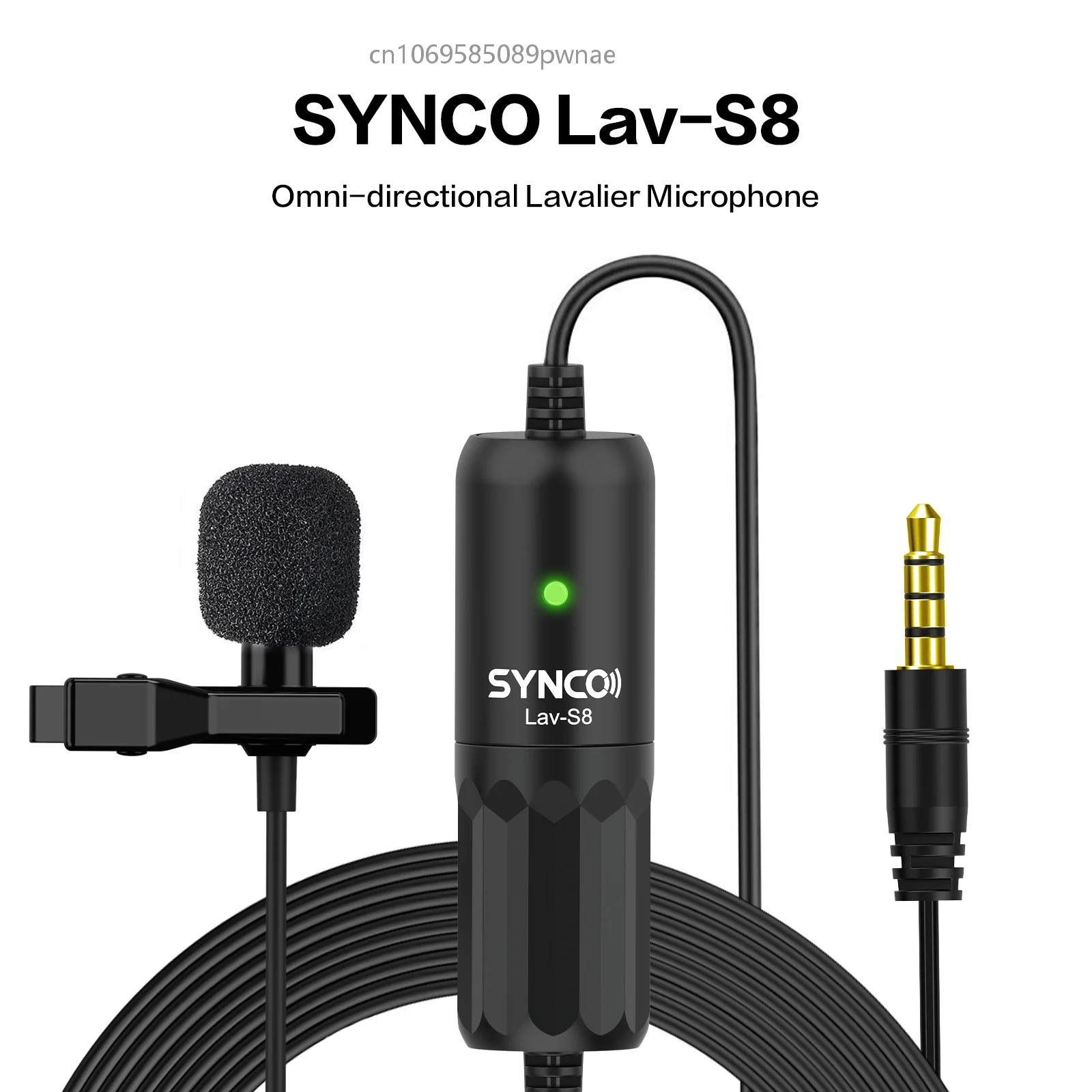 Synco lav s8 lapela microfone profissional 3.5mm trrs/trs com fio de áudio lapela condensador microfone microfone s6e