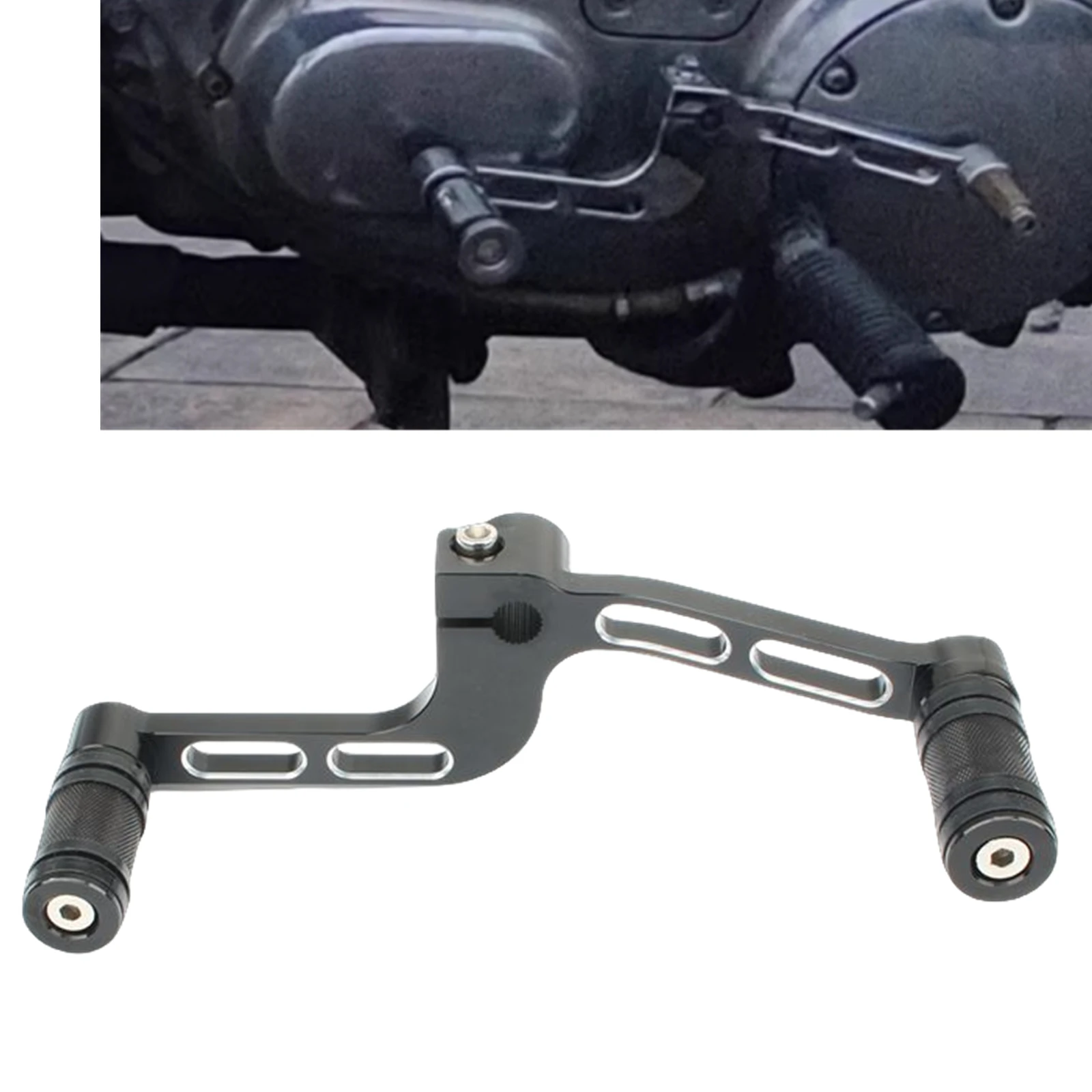 Pop Front Rear Middle Gear Shift Lever Shifter Foot Peg Pad Kit For Harley-Davidson Sportster Models With Mid-controls XL 883 88