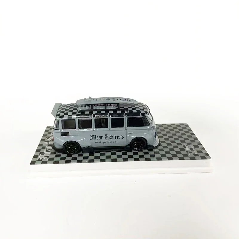 Płomień 1:64 Model samochodu T1 Bus Alloy Die-Cast Simulation Vehicle Szara powłoka czaszki