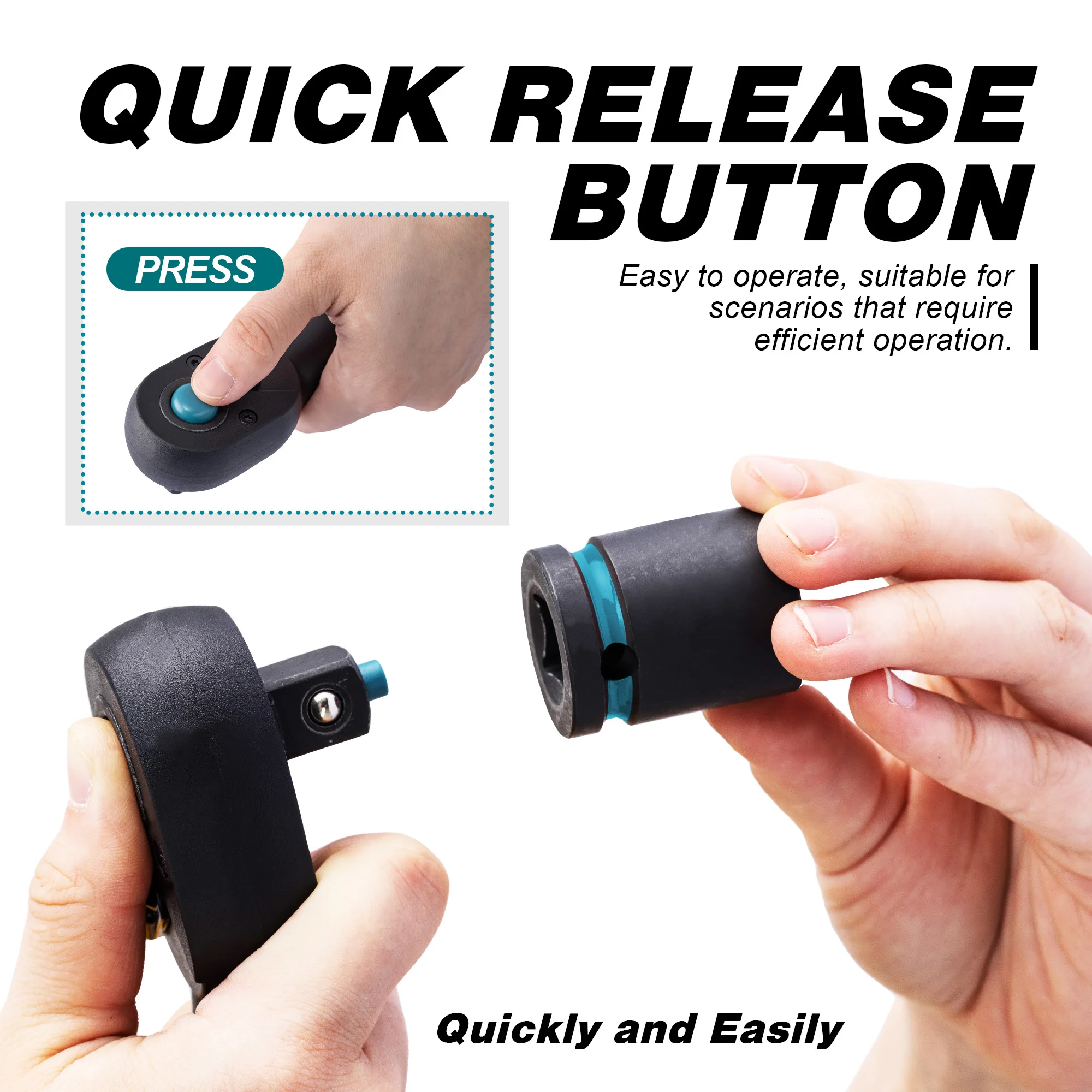 Libra ton Ratschen satz, 3 Stück 1/2 ", 3/8", 1/4 "Ratschen griff mit Tropfen kopf, Schnellverschluss-Ratschen set mit Komfort griff