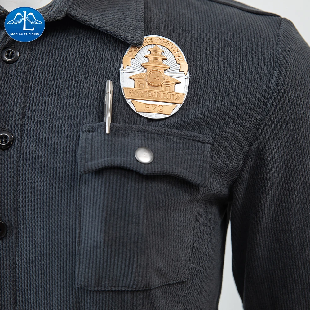 لعبة مورتال كومبات 1 دور T 1000 أزياء تنكرية للرجال بدلة سوداء مصنوعة يدويًا أزياء الهالوين للرجال