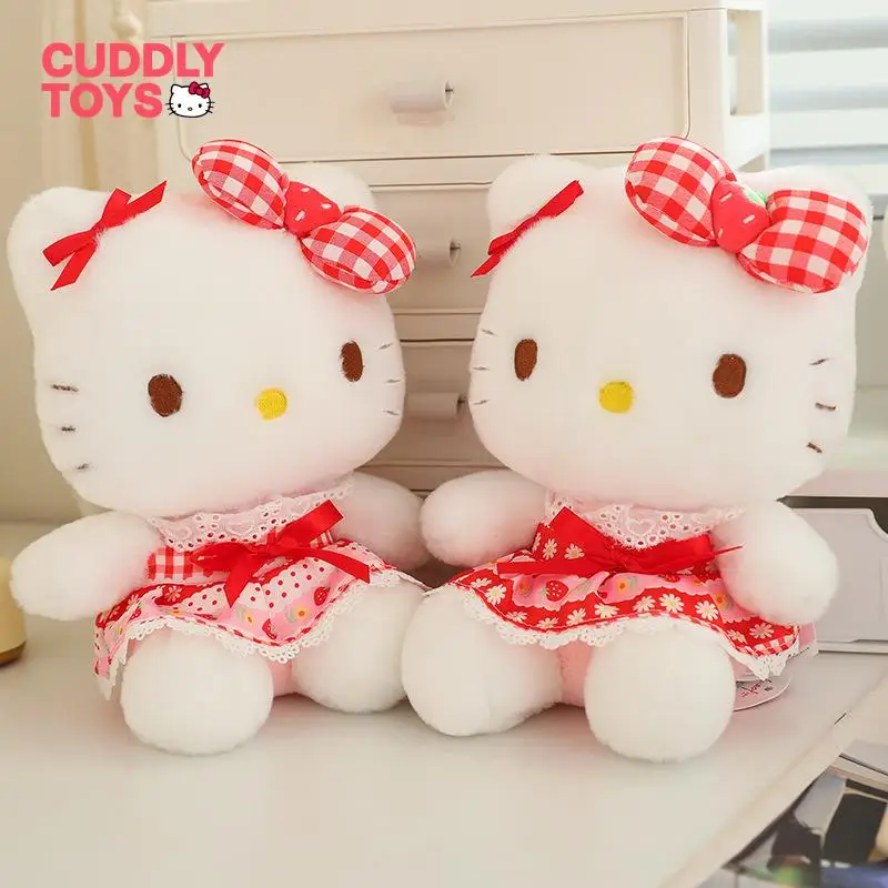 

Аниме Hello Kitty милые плюшевые Мультяшные полипропиленовые хлопковые мягкие кавайные игрушки Куклы спальня милый Hello Kitty Декор для детей Подарки