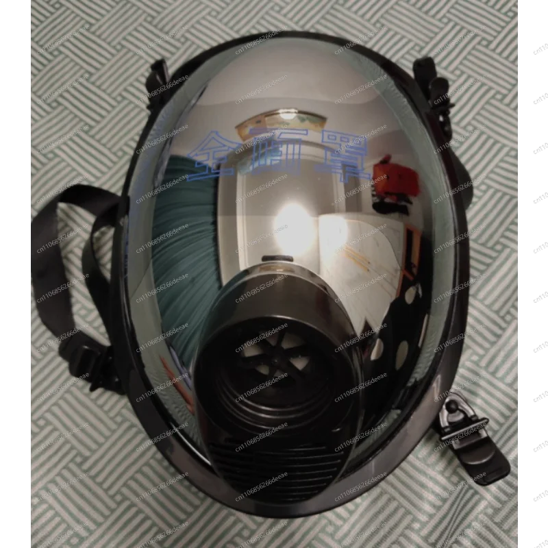 YbjShirt Spherical Mirror Gas Mask New Large Field of View Full Mask Silver-plated Lens
