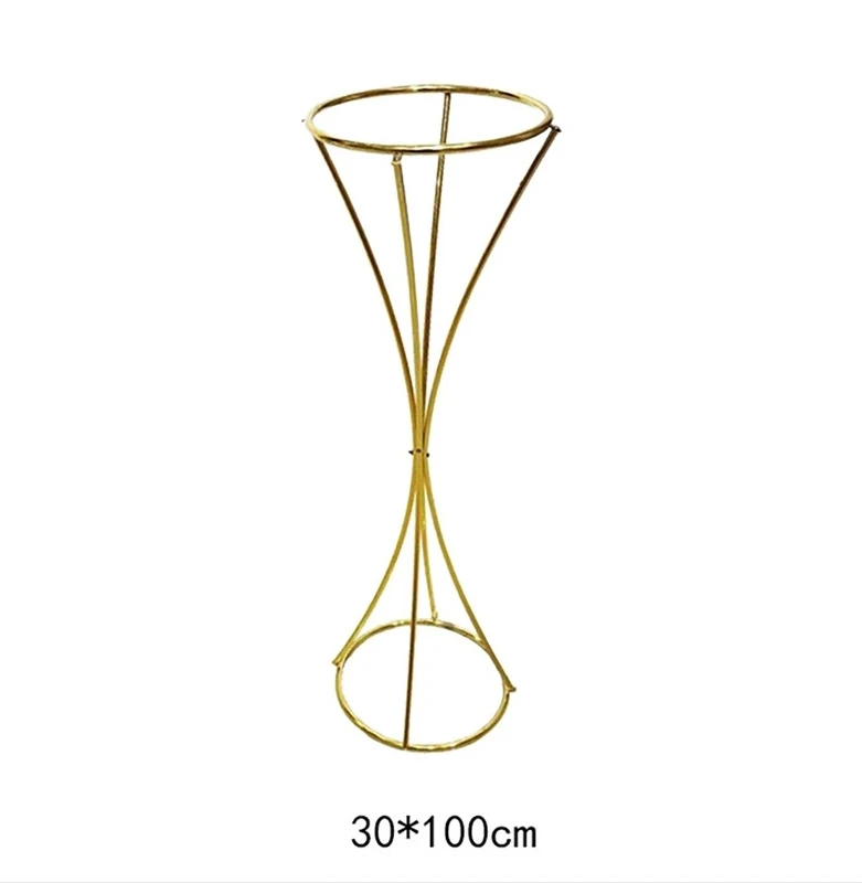 10 Stück Goldene Metall-Blumenständer für Veranstaltungen, Hochzeitsdekoration, Blumenvasen, Wegdekoration, Heimdekoration – Detail 6