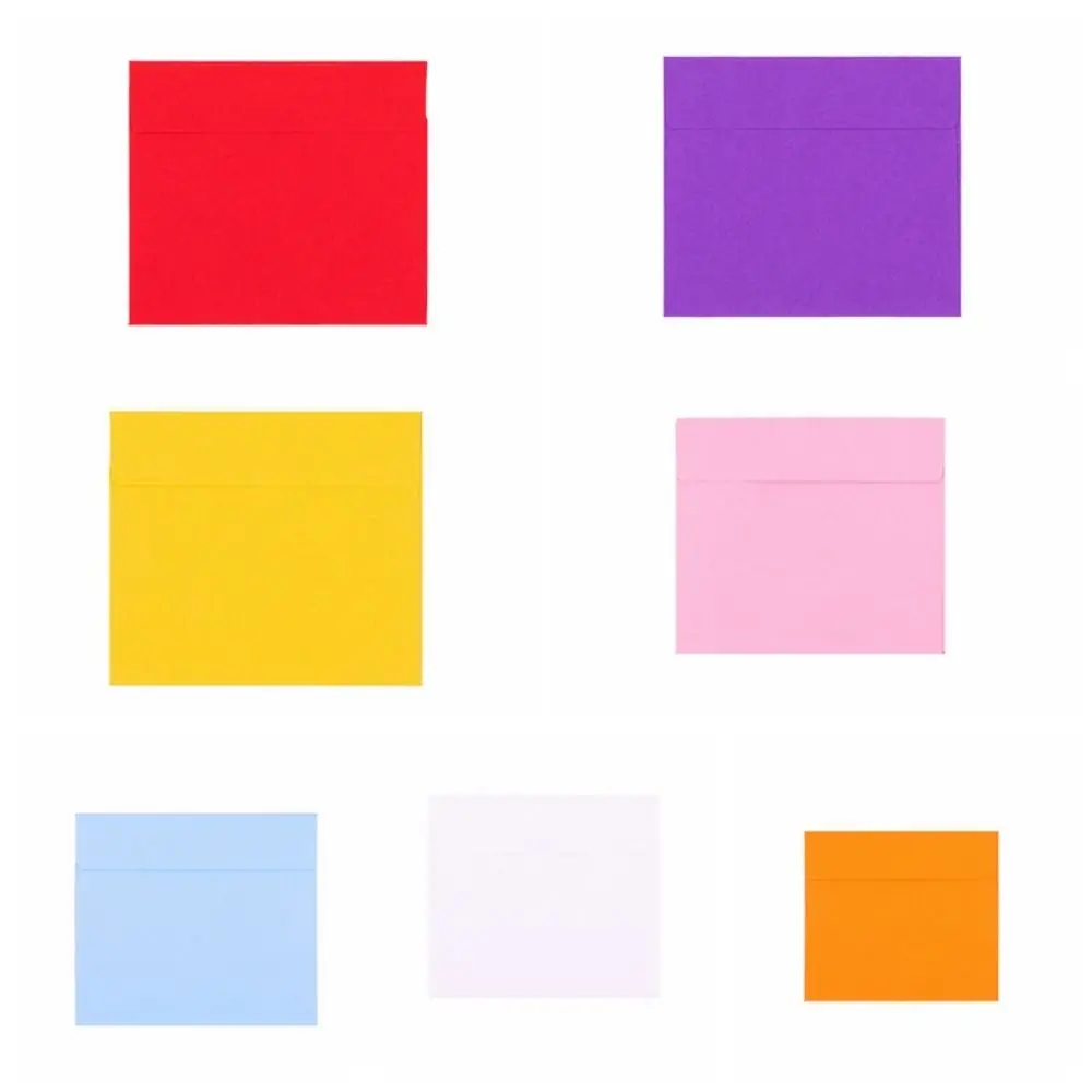 10Pcs/Pack Offset Paper Paper Envelopes Candy Color Thickening Colorful Envelopes Blank 105x93mm Mini Envelopes Greeting Cards